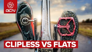 Are Flat Pedals Actually Just As Fast As Clipless Pedals [upl. by Wandis]