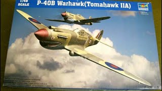 148 Scale P40B Warhawk by Trumpeter build update part 2 photo summary [upl. by Matthiew]