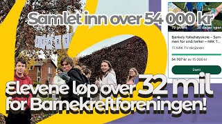 Elevene løp over 32 mil for TVaksjonen 💛 [upl. by Erreipnaej]