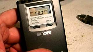 1996 Sony SRFM911 AM Stereo  FM Stereo Walkman [upl. by Etnemelc]