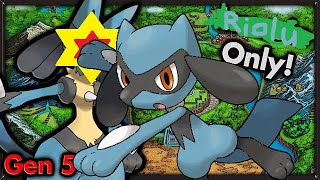 Pokémon Challenge Livestream  Black with ONLY Riolu ► NO ITEMS IN BATTLE Part 1 [upl. by Jeremiah]