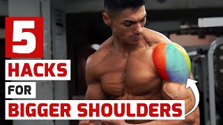 5 Gym Hacks for Bigger Shoulders [upl. by Kenn]