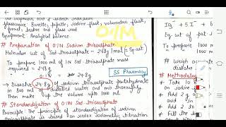 Preparation and Standardization of Sodium Thiosulphate 01N01M bpharmacynotes PharmAnalysis [upl. by Alfredo141]