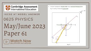 IGCSE Physics Paper 61  MayJune 2023  062561MJ23 SOLVED [upl. by Creigh]