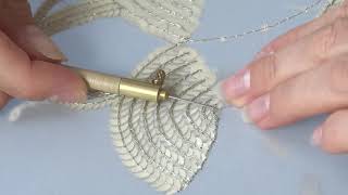 Luneville Embroidery Tutorial Beginner Module 3 Lesson 3 [upl. by Beryl428]