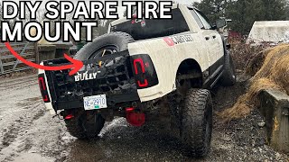 How To Make A Spare Tire Carrier Dovetail Off Road Ram Budget Build [upl. by Ysdnyl30]