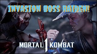 MK1 how to beat Raiden Boss Invasion Season 3 Rampart walkthrough [upl. by Notsyrb]