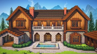 Minecraft How To Build A Wooden Mansion  Tutorial [upl. by Anna-Diane44]