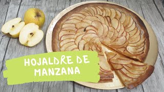 HOJALDRE DE MANZANA sin crema  Receta paso a paso 👩‍🍳 [upl. by Atinomar]