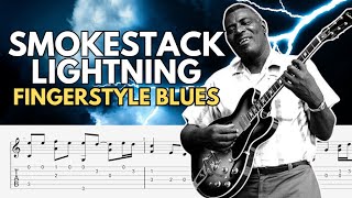 Smokestack Lightning Acoustic Fingerstyle  Blues Riff Masterclass [upl. by Liw534]