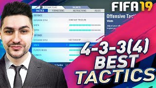 FIFA 19 BEST FORMATIONS 433 TUTORIAL  BEST CUSTOM TACTICS amp INSTRUCTIONS  HOW TO PLAY 433 4 [upl. by Adnuhsal681]