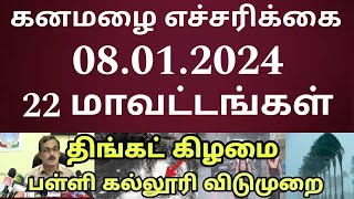 08012024 நாளை புயல் கனமழை எச்சரிக்கை 22 மாவட்டம் ஆபத்து Rain  Tamilnadu school Rain news today [upl. by Llibyc]