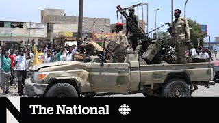 Dozens dead as paramilitary force battles army in Sudan [upl. by Acinaj]