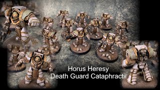 Horus Heresy Death guard  painting cataphractii terminators how to paint death guard quick and easy [upl. by Kacey]