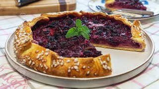 Galette cu visine o tarta rustica cu fructe si aluat fraged  JamilaCuisine [upl. by Eneleh]