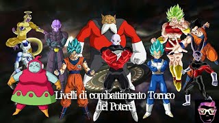 Livelli di combattimento Torneo del Potere  Dragon Ball Super [upl. by Magel]