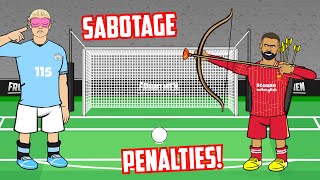 SABOTAGE PENALTIES🤣 Feat Haaland Salah Mbappe Bellingham and more [upl. by Amehsyt]