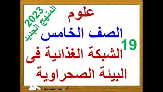 الشبكة الغذائية فى البيئة الصحراوية علوم  الصف الخامس  الترم الأول [upl. by Yemiaj185]