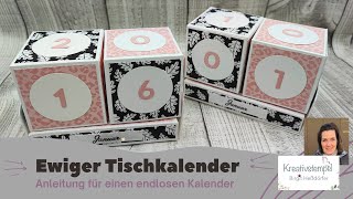 Anleitung Ewiger Tischkalender  Youtube Hop Team Kreativstempel [upl. by Apeed]