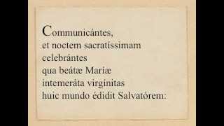 PE I Communicantes in Nativitate Domini [upl. by Chloris]