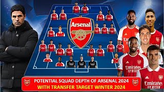 Arsenal Potential Squad Depth 2024 🔴 With Transfer Window January 2024 Arsenal Transfer news [upl. by Sirovaj]