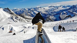 Park Snowboarding with EPIC Views in Austria [upl. by Sadoc967]