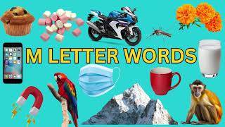 Learn Words Starting with M Toddler Words With M  Letter M Words  Learn New Words Vocabulary [upl. by Anivol237]