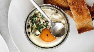 Coddled Eggs with Mushrooms and Kale [upl. by Nashner]