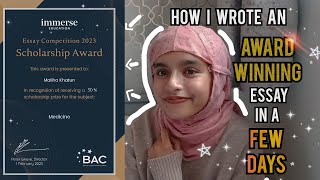 How I wrote an AWARD WINNING essay in a FEW DAYS [upl. by Bettencourt]