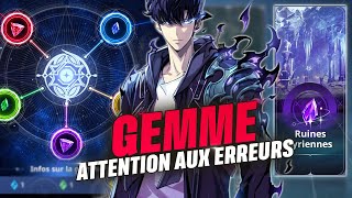 GUIDE sur les GEMMES  Des erreurs à ne pas faire  SOLO LEVELING ARISE [upl. by Ingar]