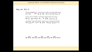 Hexameter Latein erklärt – 1 Versmaß Zäsuren Dihärese [upl. by Carrel]