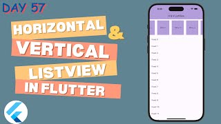 Flutter ListView Builder  ListView Builder Flutter  Horizontal amp Vertical Scrolling [upl. by Nellad]