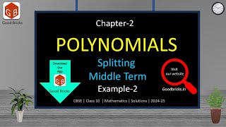 Splitting Middle Term of a Quadratic Polynomial  Example2 [upl. by Marron]