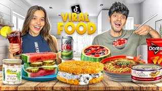 Trying New TikTok Viral Food Trends 🍕🤤 Yash and Hass part3 [upl. by Akieluz]