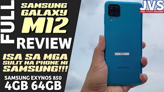 Samsung Galaxy M12 Full Review  Filipino  Camera Samples  Benchmark Test  Battery Test [upl. by Tnerual458]