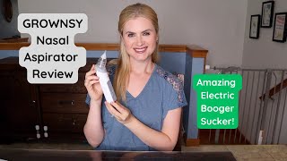 GROWNSY Electric Nasal Aspirator Review  How To Use Demo Cleaning [upl. by Gnouhk]