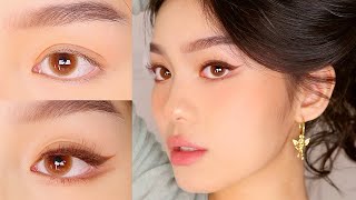 EYELIFT MAKEUP FOR DOWNTURNED EYES HOODED ASIAN EYES 💫 Jessica Vu [upl. by Anahoj662]