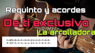 De ti exclusivo  Tutorial  Requinto  Acordes  La arrolladora banda limon [upl. by Vinny]