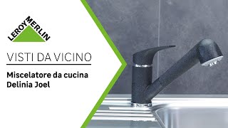 Visti da vicino miscelatore da cucina Joel spazzolato DELINIA  Leroy Merlin [upl. by Enaz]