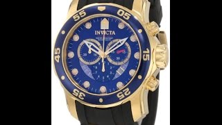 Invicta 6983 Pro Diver Collection Chronograph Blue Dial Black Watch Review [upl. by Nylyram]