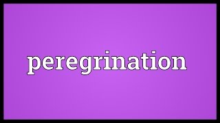 Peregrination Meaning [upl. by Eniamahs]