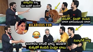 కుక్కతో కంపనీ ఏంట్రా బాబు😂 Rana Daggubati HILARIOUS FUN On Ram Charan Pet Dog Rhyme  Jr NTR  FL [upl. by Notlew481]