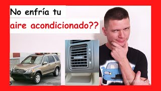 😎 AC no enfria Como diagnosticar un COMPRESOR de AIRE acondicionado dañado AUTOMOTRIZ q no arranca [upl. by Herwin437]