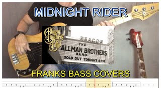 Midnight Rider – The Allman Brothers  FRANKS BASS COVERS v2 shorts [upl. by Ydollem679]