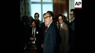 UPITN 19 5 75 HENRY KISSINGER WITH AUSTRIAN CHANCELLOR BRUNO KREISKY [upl. by Joey18]