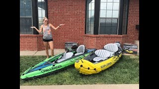 Intex Challenger K2 vs Intex Explorer K2 Kayak Unboxing Review and Side by Side Comparison Part 1 [upl. by Nebur]