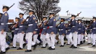 Oak Ridge North Carolina Military Academy Marching Band at the Kernersville Christmas Parade [upl. by Akessej651]