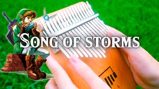 Song of Storms  Legend of Zelda【TABS】 Kalimba Cover [upl. by Ihcalam]