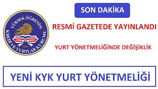 SON DAKİKA KYK YURT YÖNETMELİĞİNDE DEĞİŞİKLİK  YENİ KURALLARA BAKMAYI UNUTMA KYK YURT 2025 [upl. by Ninnahc]