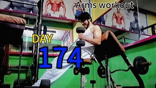 Day 174 of physical transformation journey  Arms workout  Fitanees [upl. by Afatsom470]